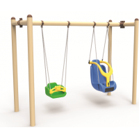 Качели уличные универсальные навесные на стойках